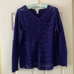 WOMEN’s CHICO’s LIGHTWEIGHT OPEN KNIT TOP